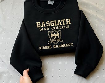 Sudadera con capucha bordada del Cuarto Ala, Jinete de Dragón de la Escuela de Guerra de Basgiath