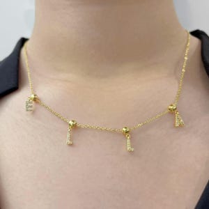 Benutzerdefinierte Namenskette, Personalisierte Rhinestone-Namenshalskette, justierbarer Namensschmuck, Geburtstagsgeschenk für sie, Muttertagsgeschenk