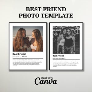 Cadeau photo personnalisé imprimable meilleur ami, impression cadeau photo meilleur ami, impression meilleure amie personnalisée, affiche de définition en téléchargement numérique