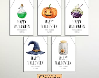 Editable Halloween Favor Tags: Spooky Kids Party Labels (Printable Template)