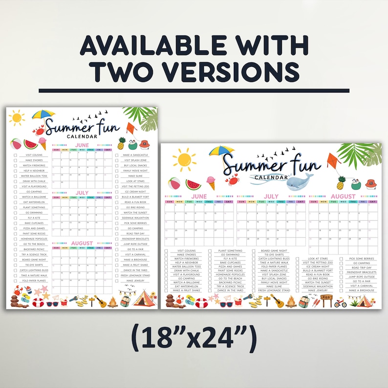 Editable Summer Fun Calendar 2025: Family Bucket List (digital Download Editable Summer Fun Calendar 2025: Family Bucket List (digital Download