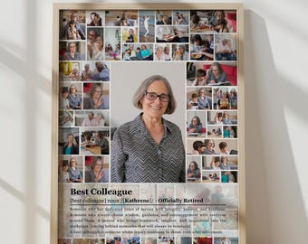 Farewell Photo Collage Canva Frame Template,Customizable Goodbye Memory Board,Editable Farewell Gift,Boss Retirement Party,Friend Going Away