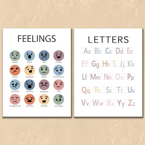 Educational Posters, 12 Homeschool Prints, Montessori Classroom Decor, Toddler Playroom, Neutral Kids Nursery, Boho Playroom Wall Art Print, educational posters, educational set, neutral kids decor, neutral classroom, playroom decor, alphabet poster, neutral alphabet, shapes poster, nursery prints, girl room decor, set of 12 prints, alphabet numbers, montessori toddler