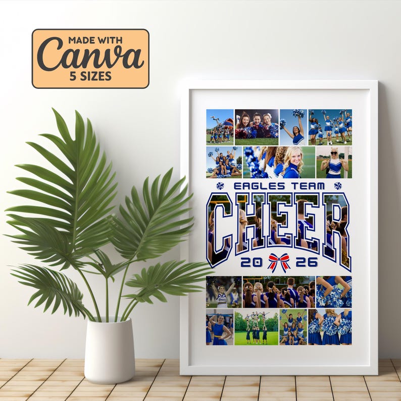Cheerleader Photo Collage Poster, Custom Cheer Senior Night Gift 2026 ...