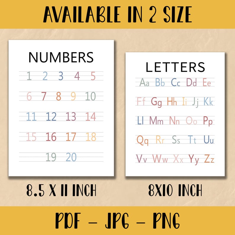 Educational Posters, 12 Homeschool Prints, Montessori Classroom Decor, Toddler Playroom, Neutral Kids Nursery, Boho Playroom Wall Art Print, educational posters, educational set, neutral kids decor, neutral classroom, playroom decor, alphabet poster, neutral alphabet, shapes poster, nursery prints, girl room decor, set of 12 prints, alphabet numbers, montessori toddler