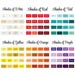 206 Color Names and Shades, Color Chart Name, Color Shade Table, Colour ...