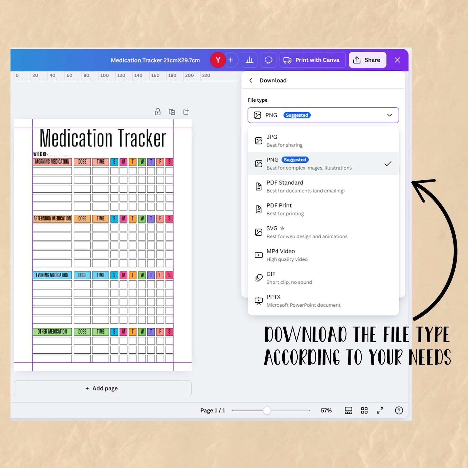 Printable Medication Schedule, Weekly Medication Tracker, Morning ...