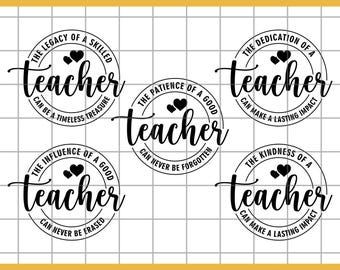 One Loved Teacher SVG Bundle: Teacher Appreciation Designs (Digital Download)