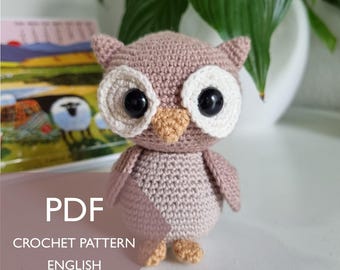 Crochet Owl Pattern – Baby Plushie PDF, Amigurumi DIY