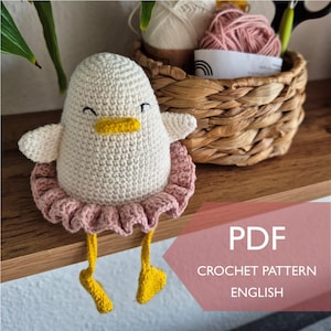 Crochet Duckling with Skirt Pattern – Amigurumi Baby Toy PDF