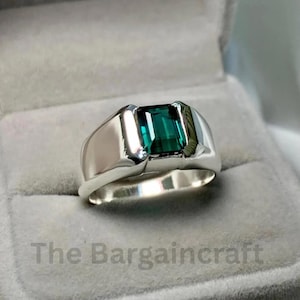 Indicolite Tourmaline Ring | Handmade Sterling Silver Statement Ring | October Birthstone Jewelry Gift for Him | Anniversary Gift for Her