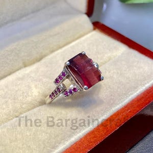 Hand Engraved Sterling Silver Garnet Ring | January Birthstone | Handmade Red Gemstone Statement Jewelry