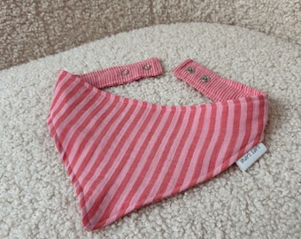 Reversible scarf Balu | Striped muslin, peach | Sizes XXS - 4XL