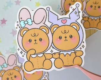 Teddy Bear My Melo & Kuro Sticker | Kawaii Vinyl Decal