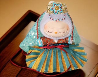 Handmade Dunhuang Labubu Outfit: Silk Road Inspired Doll Clothes