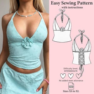 トップス [y2k] KsG lily pattern tops Y2K Tank Top Sewing Pattern Lace Frill, Irregular Hem Top