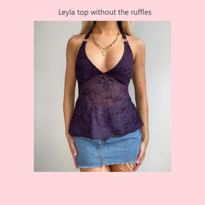 Halter Neck Babydoll Ruffles Top Sewing Pattern, Halter Neck PDF Pattern, Tie Back Top Sewing Pattern, Y2K Pattern, Cami Top Pattern XS- XL image 3