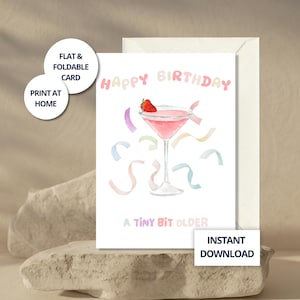 Verjaardagskaart voor vriend Leuke verjaardagsgroet Afdrukbare kaart voor haar Instant download digitale kaart Lief voor bestie Afdrukbaar cadeau