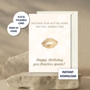 Birthday Card for Best Friend Sassy Greeting for Her Printable Bestie Card Aesthetic Girly Gift for Friend Cute Card Instant Download