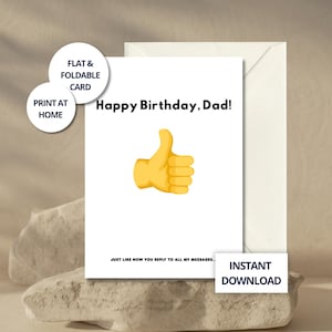 Grappige verjaardagskaart vader, afdrukbare kaart van dochter, Dad Joke Card, Dad Meme Card, van zoon Card, gelukkige verjaardag papa, digitale download