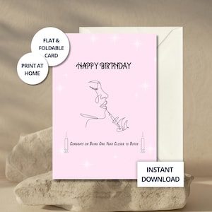 botox verjaardagskaarten, sassy friend verjaardagskaart digitale download, grappige verjaardagskaart, kaart voor beste vriend, girly verjaardagskaart
