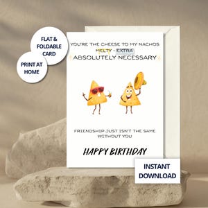 Lustige Geburtstagskarte für besten Freund druckbare Punny Karte Sofortiger Download Bestie süsse Geburtstagskarte Freundschaft Geschenk für sie Humor Karte drucken