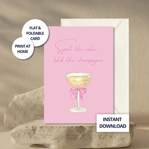 Verjaardagskaart voor beste vriend, leuke kaart voor haar, esthetische afdrukbaar, kaart voor bestie, vriend Instant Download kaart, kaart met citaat meisje