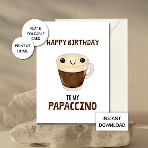 Cartão de aniversário engraçado para o pai, cartão de filha para o pai, cartão de aniversário fofo para ele, download digital, citação de pai, cartão de trocadilho com o pai, pai para imprimir
