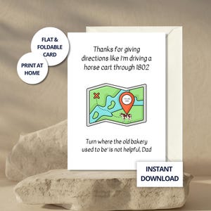 Cartão de aniversário engraçado para o pai Cartão humorístico para o dia dos pais Saudações para ele Presente para impressão de filha para pai Cartão de filho para pai Cartão