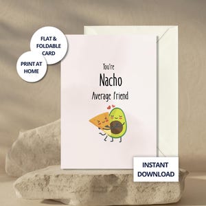 Carte d'anniversaire drôle pour un ami mignon voeux de Bestie cadeau Citation imprimable Carte d'anniversaire BFF esthétique humoristique Téléchargement instantané pour fille