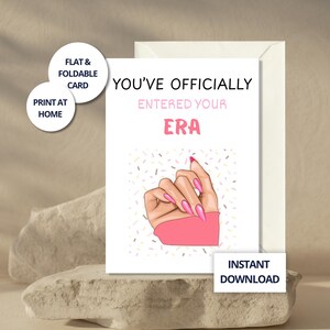 Carte d'anniversaire impertinente pour la meilleure amie Carte tendance à imprimer pour elle Carte numérique pour meilleure amie Salutation esthétique pour fille Téléchargement immédiat