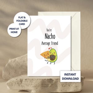 Tarjeta para mejor amiga, linda y divertida felicitación para mejor amiga, cita imprimible, regalo de amistad para ella, tarjeta dulce, descarga instantánea, tarjeta de cumpleaños