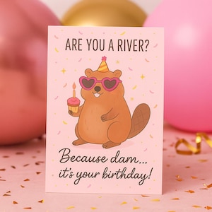 Funny birthday card pun birthday card animal birthday card for friend quirky birthday card printable birthday card instant download