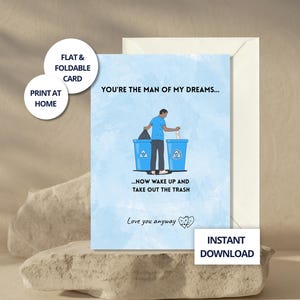 Carte d'anniversaire pour petit ami Carte de voeux drôle pour mari Carte avec humour Blague pour lui Carte à imprimer Carte à téléchargement immédiat Blague pour petit ami