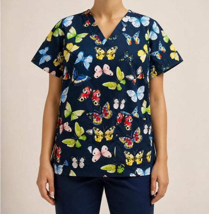 Floral Top, Butterfly Top, Medical Top,
