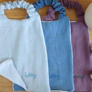 Personalized elastic kindergarten canteen napkin - Elastic kindergarten canteen bib - Back to school - Personalized children&#39;s gift