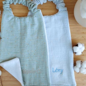 Personalized elastic kindergarten canteen napkin - Elastic kindergarten canteen bib - Back to school - Personalized children&#39;s gift