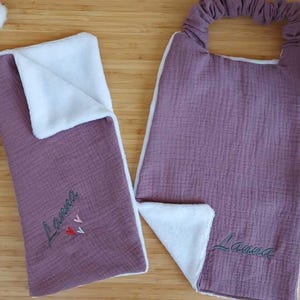 Personalized elastic canteen napkin and table napkin - Elastic kindergarten canteen bib - Back to school