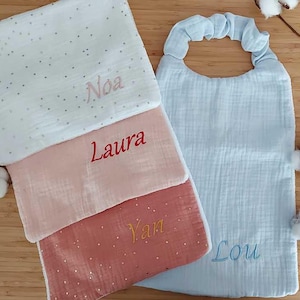 Personalized elastic kindergarten canteen napkin - Elastic kindergarten canteen bib - Back to school - Personalized children&#39;s gift