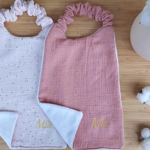Personalized elastic kindergarten canteen napkin - Elastic kindergarten canteen bib - Back to school - Personalized children&#39;s gift