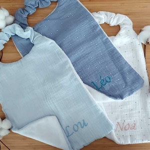 Personalized elastic kindergarten canteen napkin - Elastic kindergarten canteen bib - Back to school - Personalized children&#39;s gift