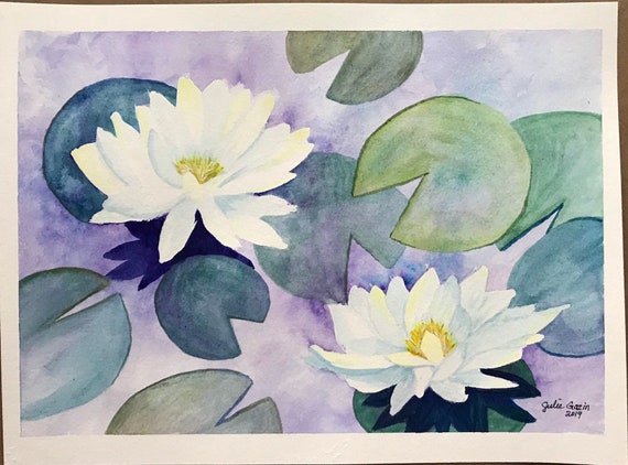 Original Watercolor Lily Pads Lily Pads Art Lily Pads 9 X Etsy Original Watercolor Lily Pads Lily Pads Art Lily Pads 9 X Etsy