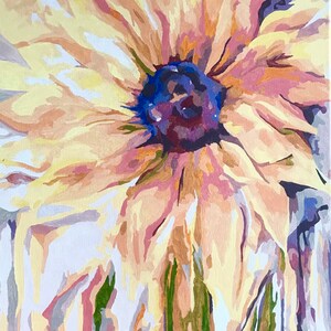 Sun Flower, Flower Painting, Acrylic Sunflower Painting, Sunflower, 16 x 20 Sunflower, Sun Flower Painting