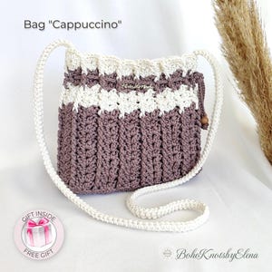 Crochet Boho Bag – Handmade Crossbody Purse – Soft Matte Polyester – Everyday Shoulder Bag – Small Summer Bag – Gift for Her
