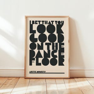 Arctic Monkeys Typographic Wall Art – Bold and Stylish Music Poster