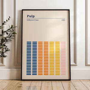 Pulp Poster, Different Class art, Music Print, Jarvis Cocker, Minimal Poster| Printed and Shipped
