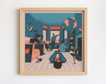 Oasis Print | Oasis Definitely Maybe Album Art Print | Oasis Poster | Britpop Gift | Band Poster Decor | SHIPPED