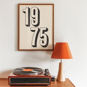50th Birthday Print, 1975 Poster, 1975 Celebration, Instant Digital Download