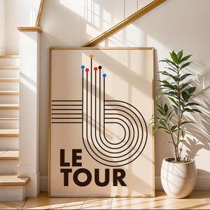 Typographic Cycling Print, Tour de France Print, Tour de France Wall Art, Download Print | TOU01