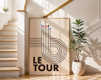 Typographic Cycling Print, Tour de France Print, Tour de France Wall Art, Download Print | TOU01